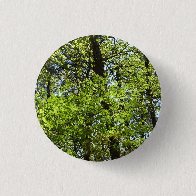 Bóton Redondo 2.54cm Primavera Maple Deixa a natureza (Frente)