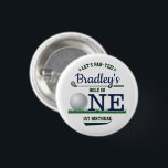 Bóton Redondo 2.54cm Primeiro aniversario de Golf PAR-TEE<br><div class="desc">Celebre em estilo com estes botões de primeiro aniversario divertidos e muito modernos. O design é fácil de personalizar com sua redação de evento especial e seus convidados ficarão entusiasmados quando eles virem esses botões fabulosos. Itens correspondentes podem ser encontrados na coleção.</div>