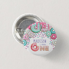 Bóton Redondo 2.54cm Primeiro Aniversário - Rosquinhas Personalizadas