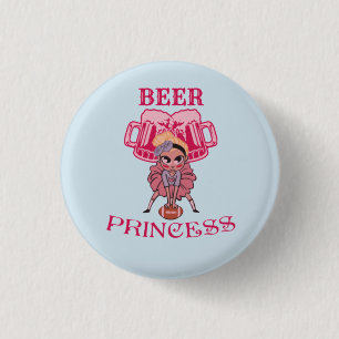 Bóton Redondo 2.54cm Princesa da cerveja