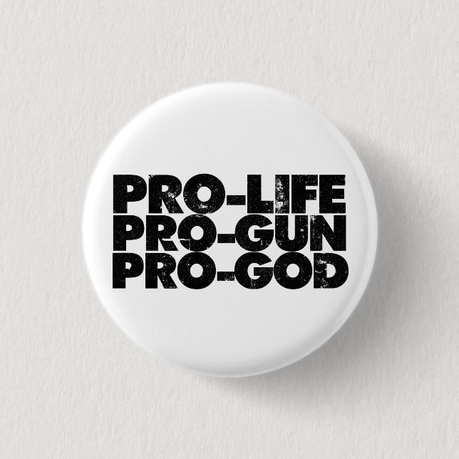 Bóton Redondo 2.54cm Pró-arma Pro-life Pro-gun (Frente)