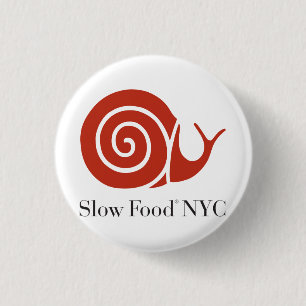 Bóton Redondo 2.54cm Produtos lentos do logotipo da comida NYC