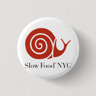 Bóton Redondo 2.54cm Produtos lentos do logotipo da comida NYC