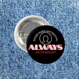 Bóton Redondo 2.54cm Protesto em forma de bolso: Botão Antifascista
