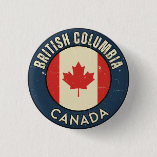 Bóton Redondo 2.54cm Província da Colúmbia Britânica Canadá