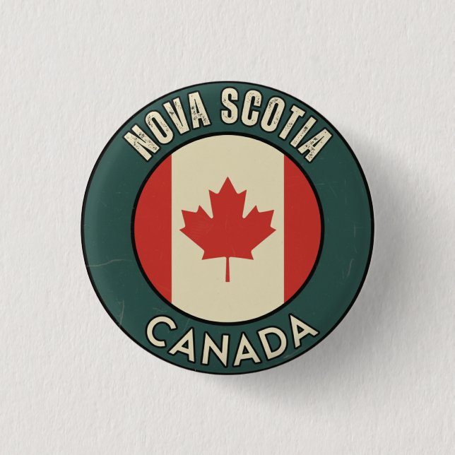 Bóton Redondo 2.54cm Província da Nova Escócia Canadá (Frente)