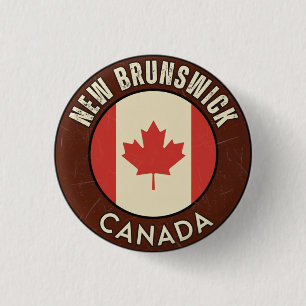Bóton Redondo 2.54cm Província de New Brunswick Canadá