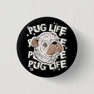 Bóton Redondo 2.54cm Pug Life Animal og