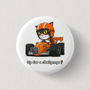 Bóton Redondo 2.54cm Pulseira de Acrílico de corrida de carro de gato