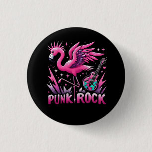 Bóton Redondo 2.54cm punk rock,Flamingo rock