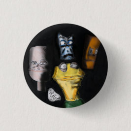 Bóton Redondo 2.54cm Puppets in the dark ( Erica Crooks puppet art )