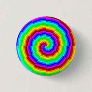 Bóton Redondo 2.54cm Rainbow Spiral por Kenneth Yoncich