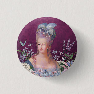 Bóton Redondo 2.54cm Rainha de Marie Antoinette de France