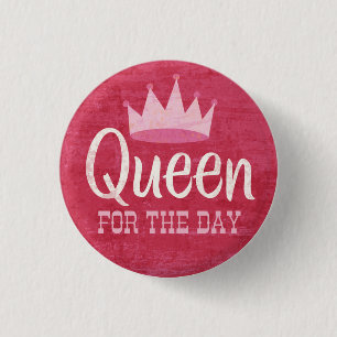 Bóton Redondo 2.54cm Rainha para o Pin do aniversário do dia