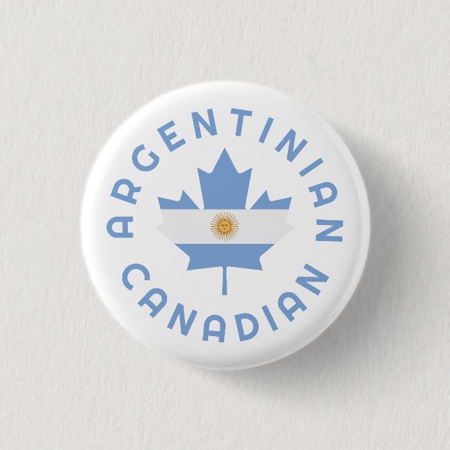 Bóton Redondo 2.54cm Raízes argentinas canadenses (Frente)