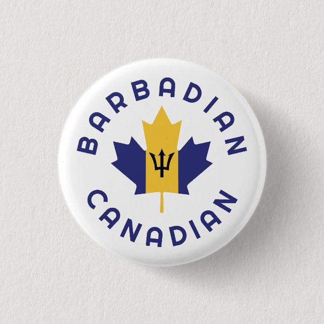 Bóton Redondo 2.54cm Raízes Barbadianas do Canadá (Frente)