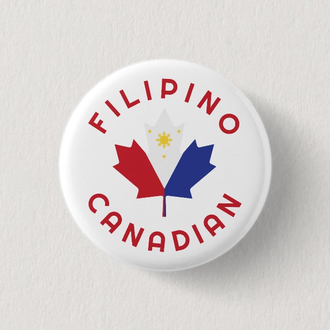 Bóton Redondo 2.54cm Raízes filipinas canadenses (Frente)