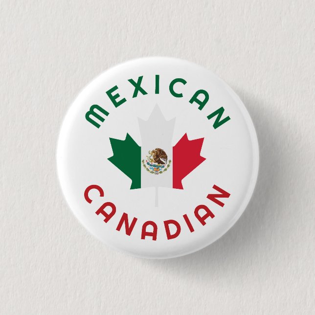 Bóton Redondo 2.54cm Raízes mexicanas canadenses (Frente)