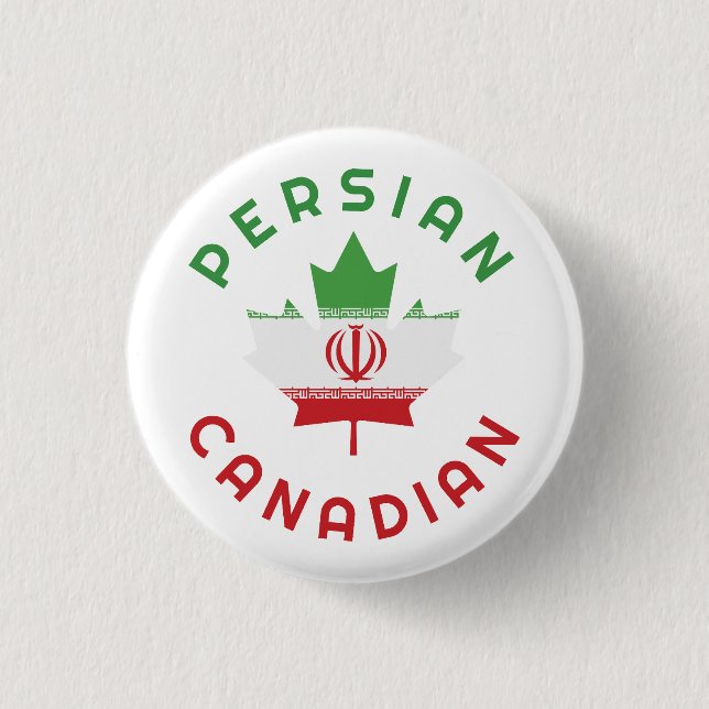 Bóton Redondo 2.54cm Raízes Persas Canadenses (Frente)