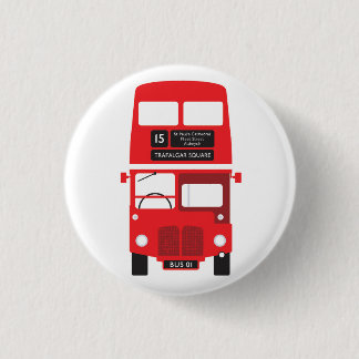 Bóton Redondo 2.54cm Red London Bus Crachá