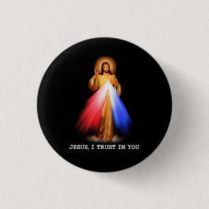 Bóton Redondo 2.54cm Religião Cristã Jesus Confio Em Sua Religião