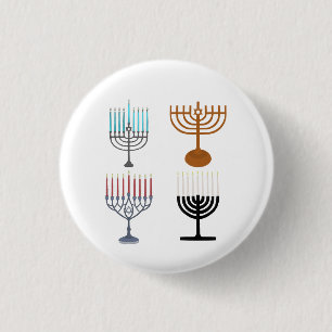 Bóton Redondo 2.54cm Religião Judaica Hanukkah