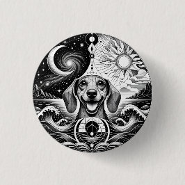 Bóton Redondo 2.54cm Remendos para Amantes de Dachshund. Adesivo/Insígn