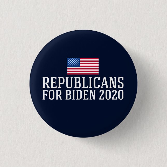Bóton Redondo 2.54cm Republicanos para Biden 2020 (Frente)