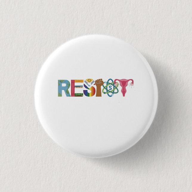 Bóton Redondo 2.54cm Resistência à Camisa Combater o Resistente Protest (Frente)