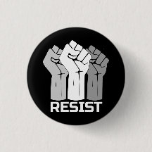 Resistir com punho - em branco botão 0002