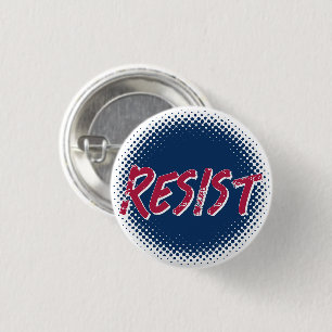 Bóton Redondo 2.54cm Resistir Resistência Vermelho Azul Personalizado