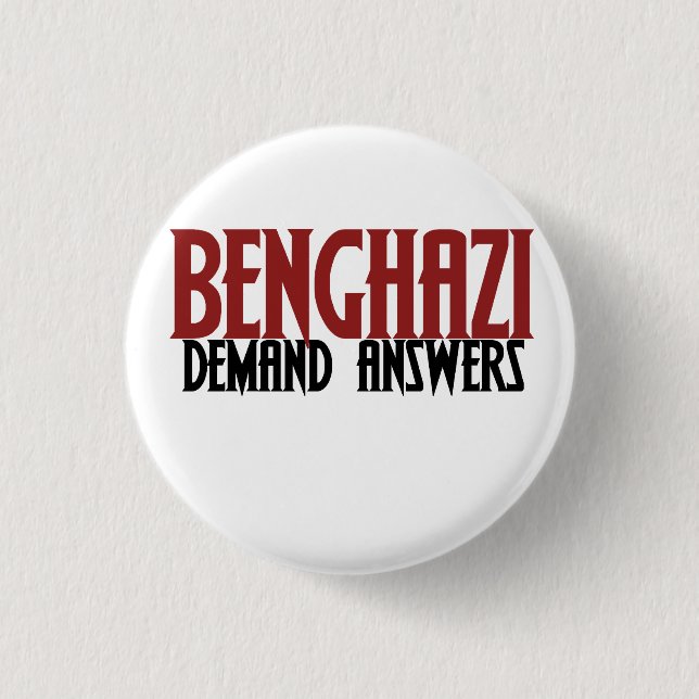 Bóton Redondo 2.54cm Respostas à demanda de Benghazi (Frente)