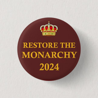 Bóton Redondo 2.54cm Restaure o botão Monarchy 2024