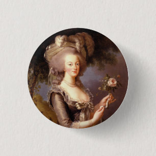 Bóton Redondo 2.54cm Retrato da rainha francesa, Marie Antoinette