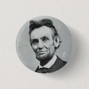 Bóton Redondo 2.54cm Retrato de Abe Lincoln 1