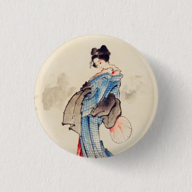 Bóton Redondo 2.54cm Retrato de comprimento de Cheio feminino de Katsus (Frente)