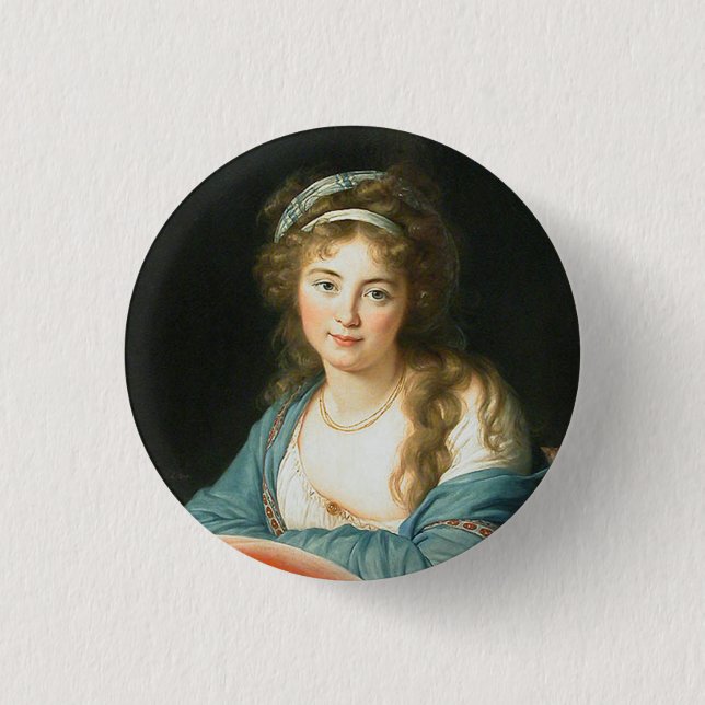 Bóton Redondo 2.54cm Retrato de Lady Francesa (Frente)