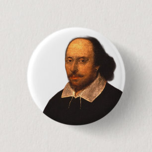 Bóton Redondo 2.54cm Retrato de Shakespeare