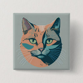 Bóton Redondo 2.54cm retro cat 5