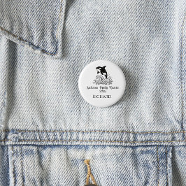 Bóton Redondo 2.54cm Reunião Minimalista da Família de Baleias