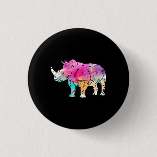 Bóton Redondo 2.54cm Rhinoceroncerontes Art Bonito Rino Zoo Safari Pres