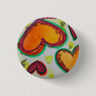 Bóton Redondo 2.54cm Ria-se de Botões de Arte Rosa ou Pinos de Lapel