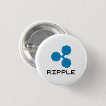 Ripple XRP Logotipo 8-Bit | Botão