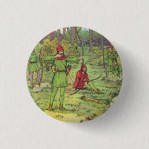 Bóton Redondo 2.54cm Robin Hood na floresta