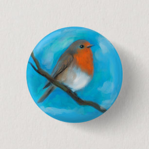 Bóton Redondo 2.54cm Robin Rebreast