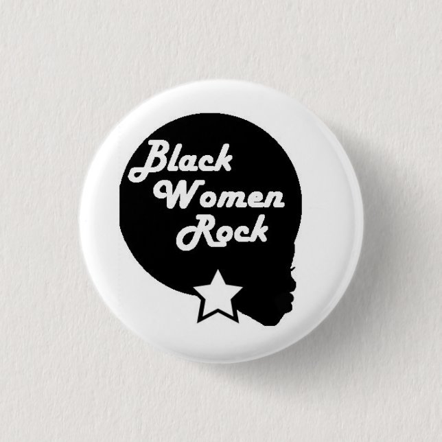 Bóton Redondo 2.54cm Rocha das mulheres negras! (Frente)