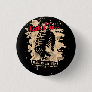 Bóton Redondo 2.54cm rodada Microphone - conversas