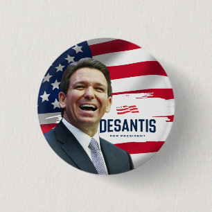 Bóton Redondo 2.54cm Ron Desantis para Presidente 2024