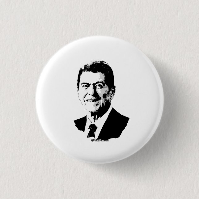 Bóton Redondo 2.54cm Ron Reagan (Frente)