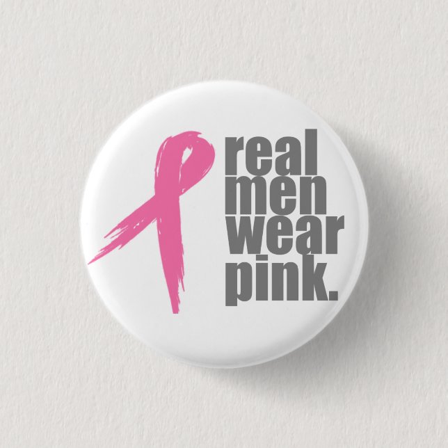 Bóton Redondo 2.54cm Rosa real do desgaste de homens (Frente)